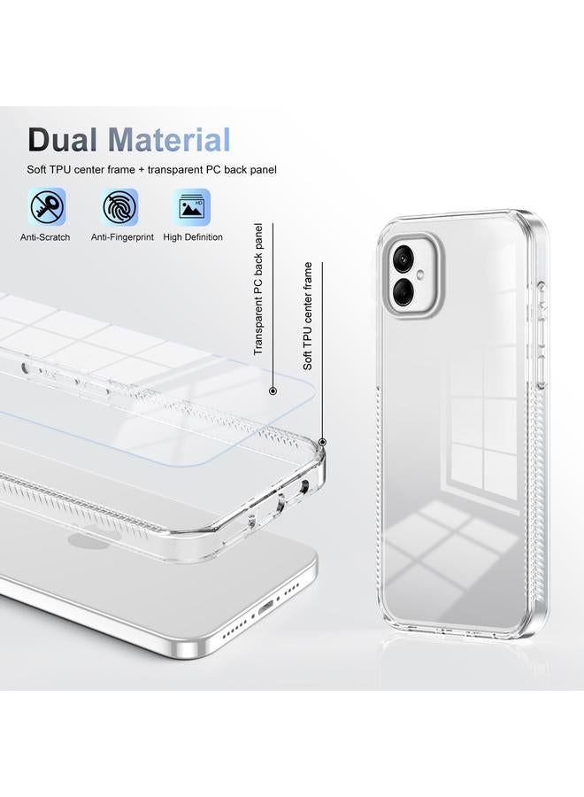 S-TOP Case For Samsung Galaxy A05 2.5mm Anti-slip Clear Acrylic Hybrid TPU Phone Case - Image 3