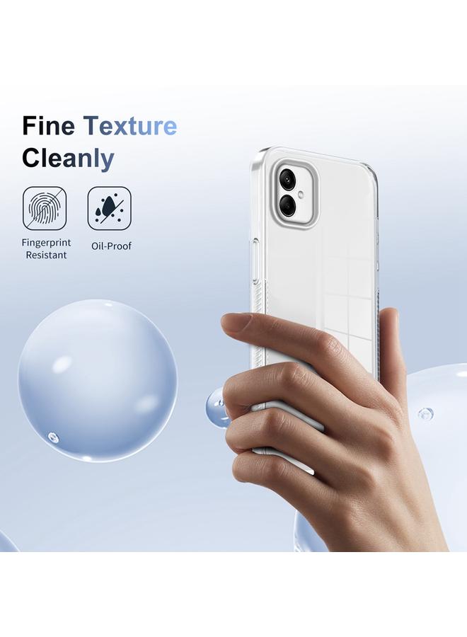 S-TOP Case For Samsung Galaxy A05 2.5mm Anti-slip Clear Acrylic Hybrid TPU Phone Case - Image 5