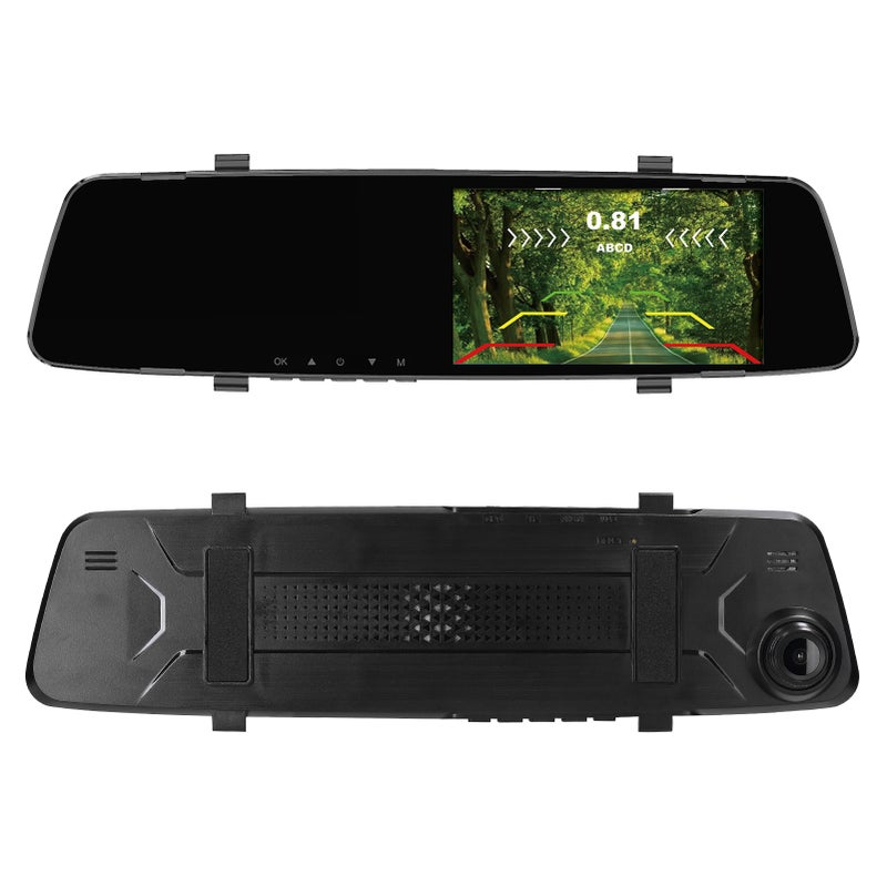 1080P DVR Dash Camera with 4 Parking Sensor Reverse Radars Front & Rear Dual Camera Driving Recorder with 4.3 Inch Screen Support Night-Vision/Motion Detection/Collision Locking/Loop Recording/Reverse Image/Multi-Language - Image 4