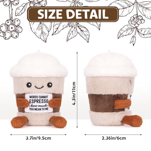 A AIFAMY Positive Coffee Plush 43 inches Espresso Cup Stuffed Toy Drink Plush for Coffee Lovers - Image 5