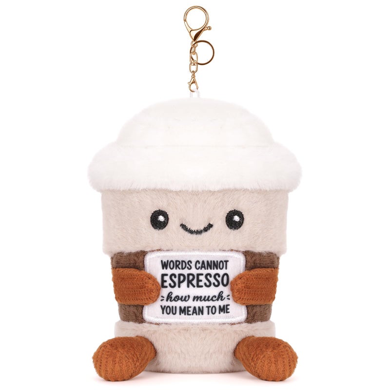 A AIFAMY Positive Coffee Plush 43 inches Espresso Cup Stuffed Toy Drink Plush for Coffee Lovers - Image 3