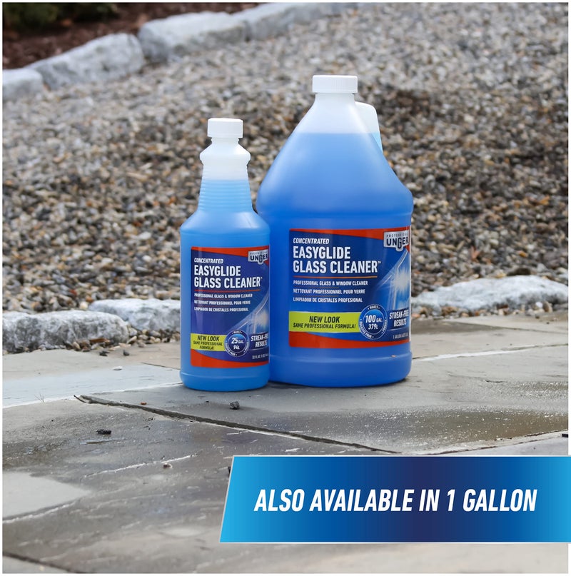 Unger Professional Streak-Free EasyGlide Glass Cleaner Concentrate, 32 oz â€“ Ammonia-Free, Makes 25 Gallons of Solution , Safe for Tinted Windows, LOW-E Glass, Windshields & Mirrors - Image 5