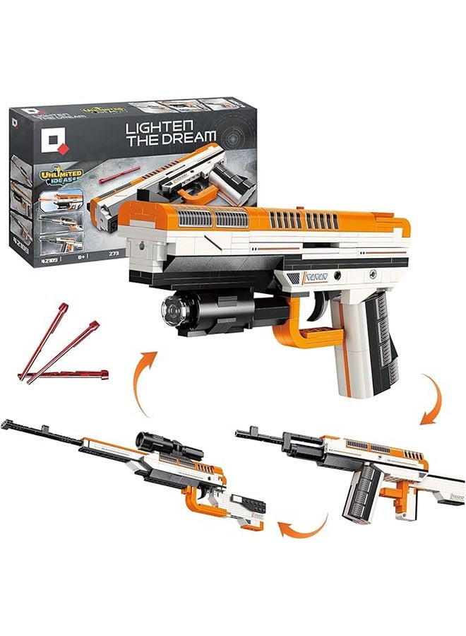 Qman 42109 3-in-1 Gun Building Block, 272 Pcs Simulation Blaster Building Blocks Military Weapon Building Set for 8+ Years Kids Compatible with Lego Technic42109 3-in-1 Gun Building Block, 272 Pcs Simulation Blaster Building Blocks Military Weapon Building Set for 8+ Years Kids Compatible with Lego Technic42109 3-in-1 Gun Building Block, 272 Pcs Simulation Blaster Building Blocks Military Weapon Building Set for 8+ Years Kids Compatible with Lego Technic - Image 1