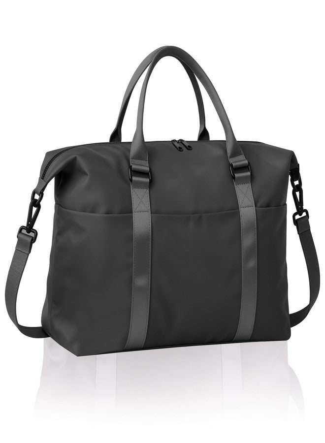 EPIMA Weekender Duffel Bags for Women, Travel Totes Bag for Airplane Essentials, Overnight Bags for Women with Trolley Sleeve, Large Carry On Hospital Bag for Labor and Delivery, Sport, Gym, Black, Travel - Image 1