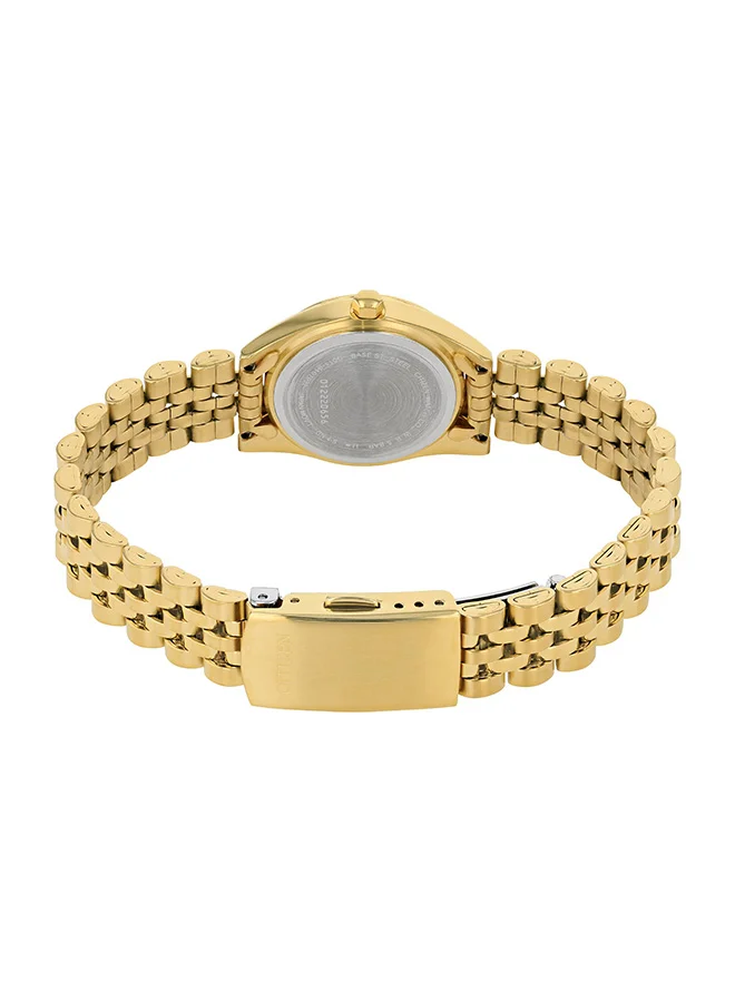 CITIZEN Women's Stainless Steel Strap with Gold Plating Analog Watch EU6062-50P - 26 mm
