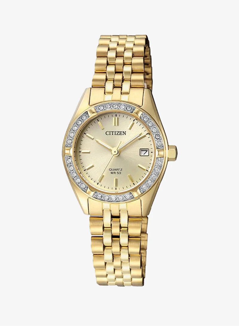 Women's Stainless Steel Strap with Gold Plating Analog Watch EU6062-50P - 26 mm