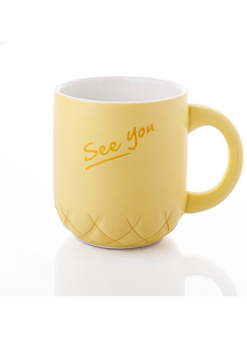Generic - Porcelain Mug Set with Pitcher - Pineapple Shape - Yellow - Image 1