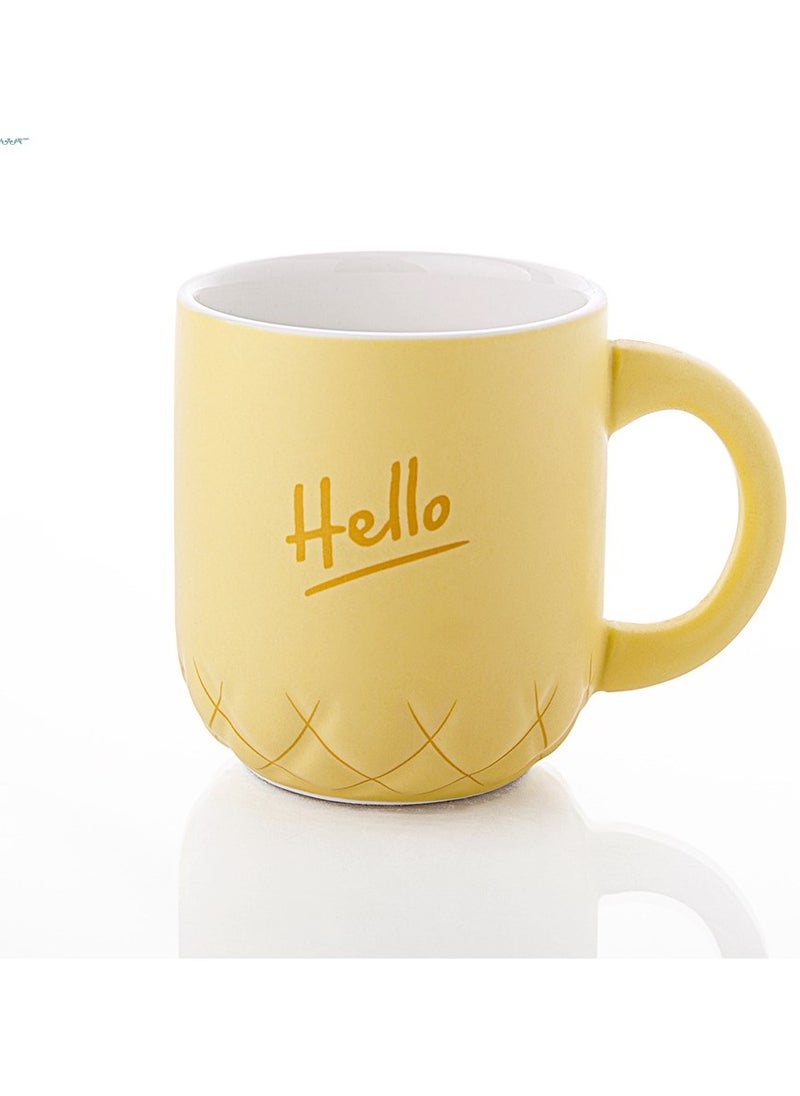 Generic - Porcelain Mug Set with Pitcher - Pineapple Shape - Yellow - Image 1