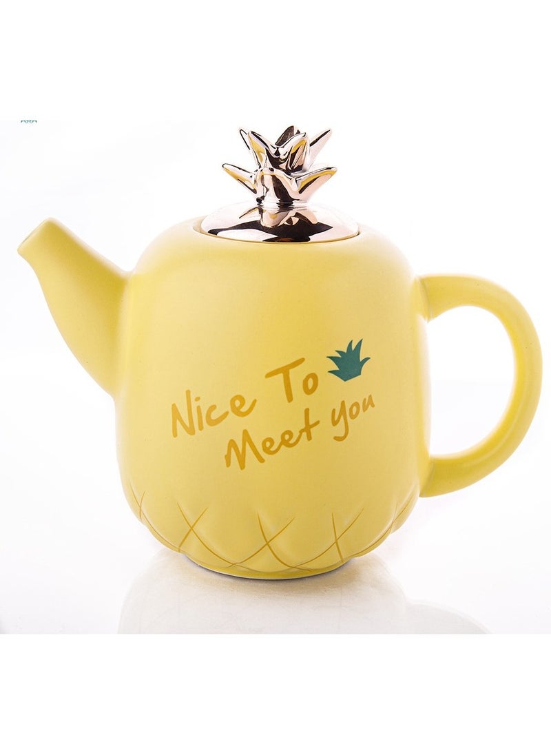 Generic - Porcelain Mug Set with Pitcher - Pineapple Shape - Yellow - Image 1