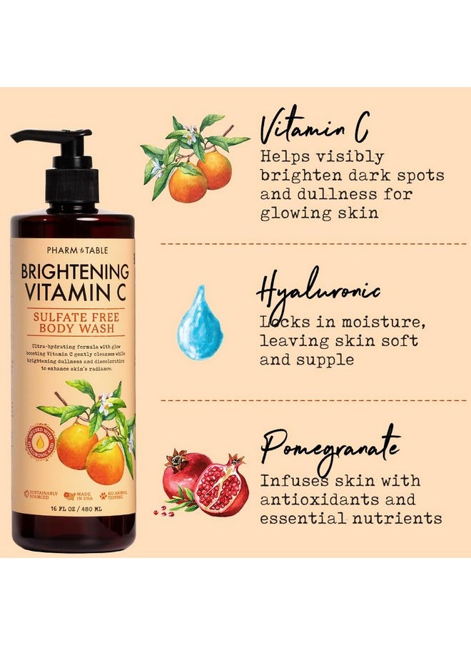 Pharm to Table - Brightening Vitamin C Body Wash For Women And Men Brightens And Nourishes The Skin Sulfate Free 100% Cruelty Free 480Ml - Image 1
