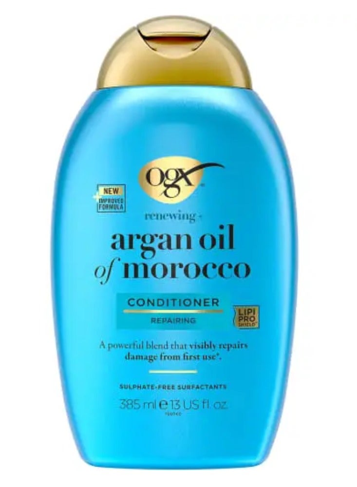 OGX Renewing Argan Oil of Morocco Conditioner 385 ml Nourishing Hair Treatment with Vitamin E and Antioxidants for Soft, Shiny, and Healthy Hair