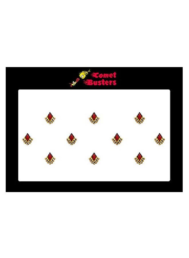 Diamond Shaped Red Bindi With Gold Beads (Bin904) - pzsku/ZFCB3502E1E455EC21B6CZ/45/_/1655403408/deaf34fe-9fc2-4431-807e-d7dae1eab971