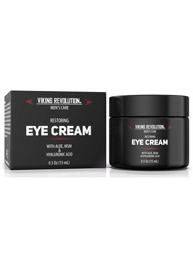Viking Revolution Men's Eye Cream - Natural Anti-Aging, Dark Circle Treatment, Reduces Puffiness & Crowsfeet - 6ml  - Image 1