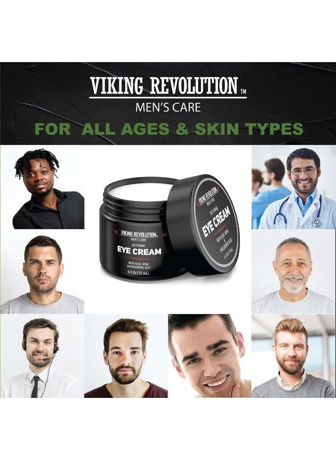 Viking Revolution Men's Eye Cream - Natural Anti-Aging, Dark Circle Treatment, Reduces Puffiness & Crowsfeet - 6ml  - Image 3