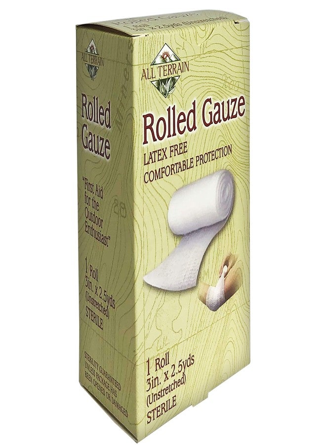 All Terrain Rolled Gauze, Latex Free for Sensitive Skin, Minor Wound Care & First Aid, Comfortable & Flexible, Soft, (3in x 2.5yds - Image 2