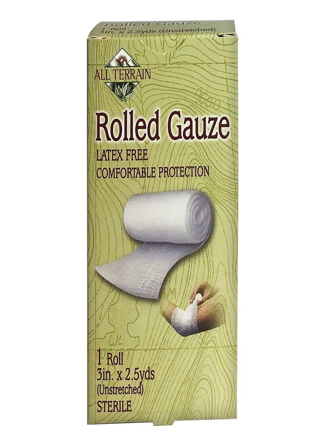 All Terrain Rolled Gauze, Latex Free for Sensitive Skin, Minor Wound Care & First Aid, Comfortable & Flexible, Soft, (3in x 2.5yds - Image 1