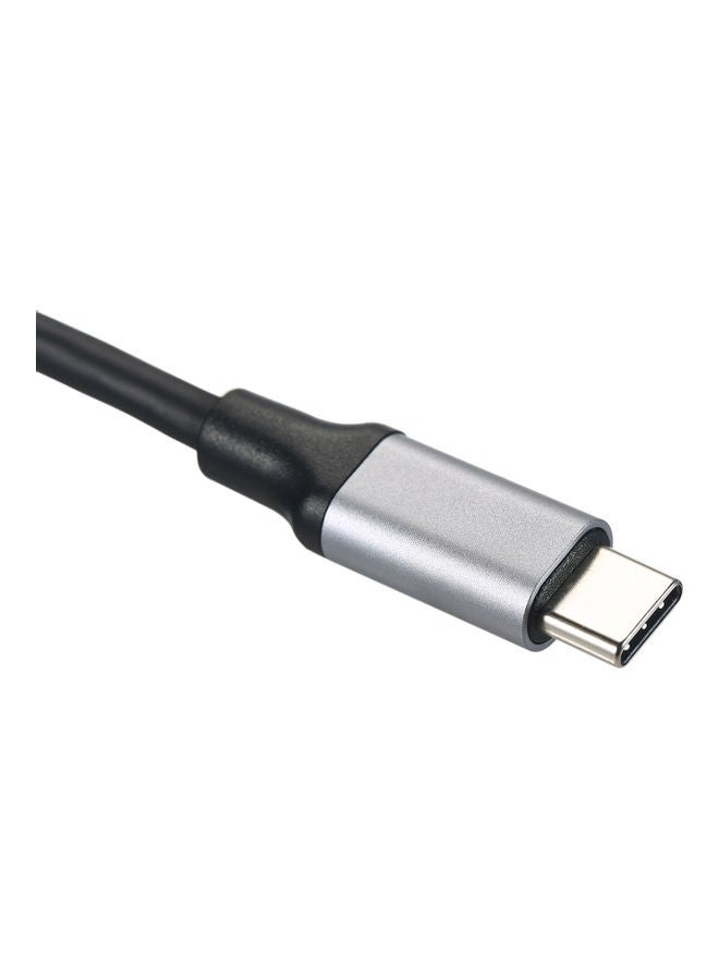 4-In-1 Type-C Multiport Converter Splitter Hub Grey/Black - Image 3