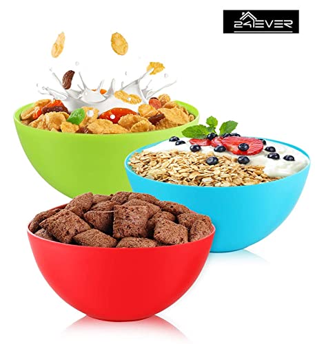 24EVER 24 Ever Store Plastic Classic Microwave Safe Pieces Mixing Bowl Set 500 ml Multicolour 4  - Image 3
