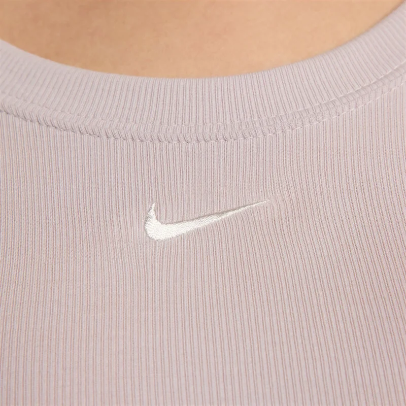 Nike Purple Women's Sportswear Chill Scoop-Back Long-Sleeve Mini-Rib Top for Women | Best Price UAE