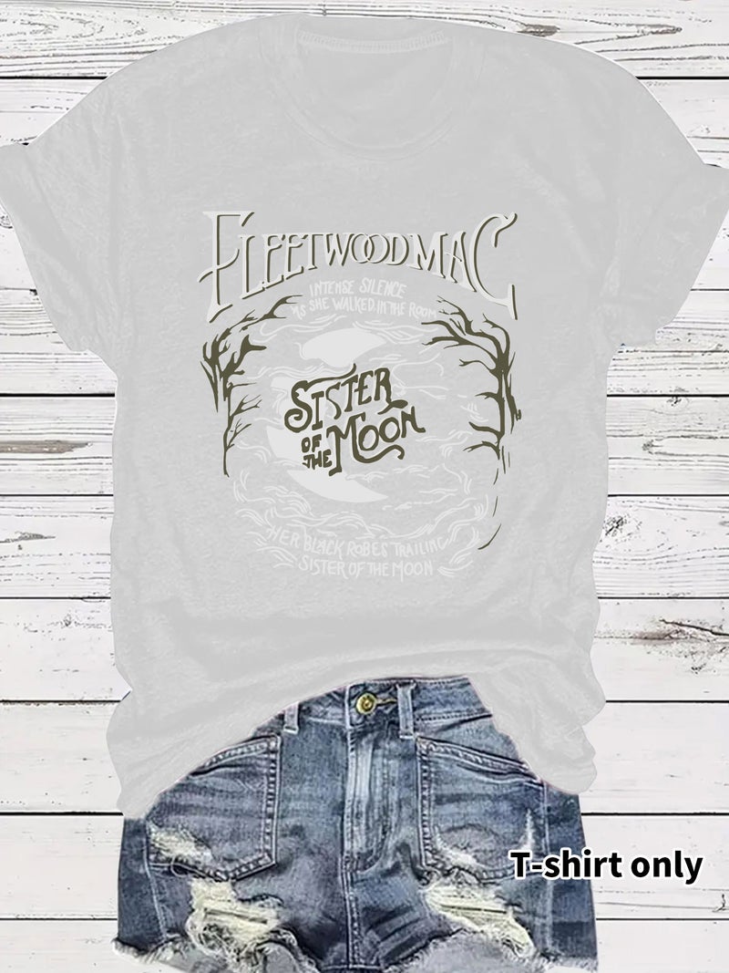FLEETWOOD MAC fashion loose casual short sleeve round neck T-shirt women - Image 1