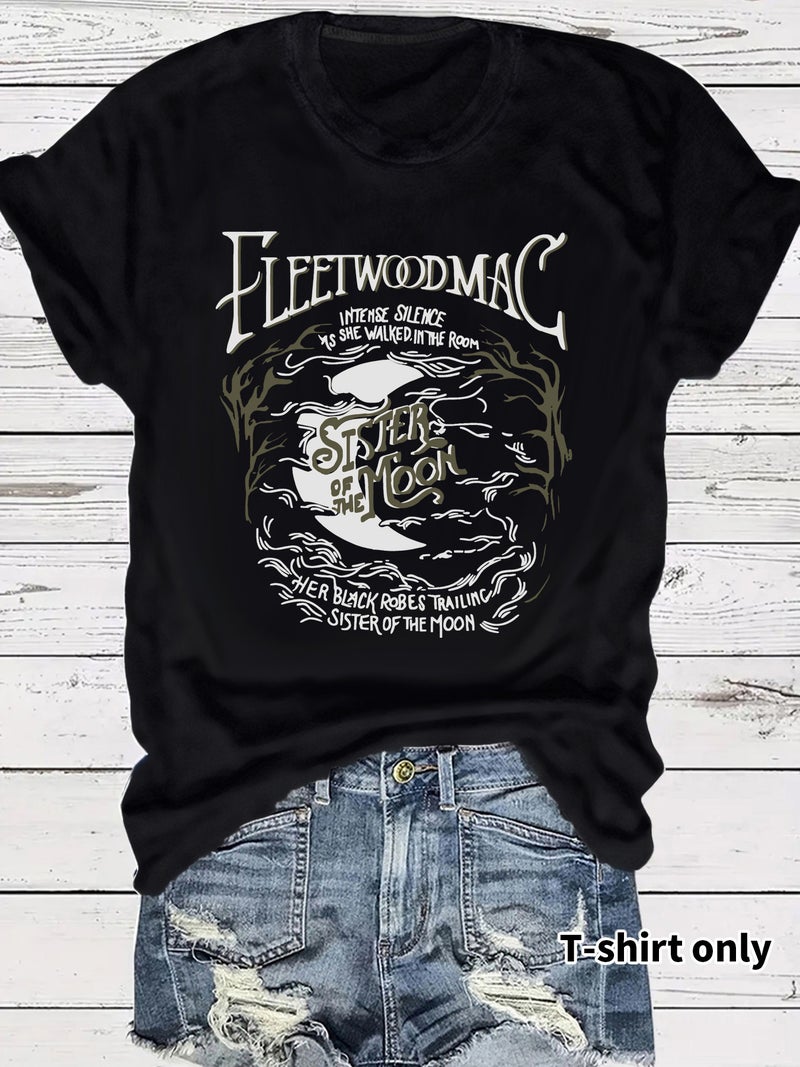 FLEETWOOD MAC fashion loose casual short sleeve round neck T-shirt women - Image 3