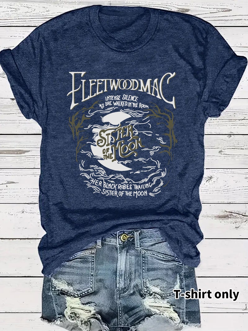 FLEETWOOD MAC fashion loose casual short sleeve round neck T-shirt women - Image 2