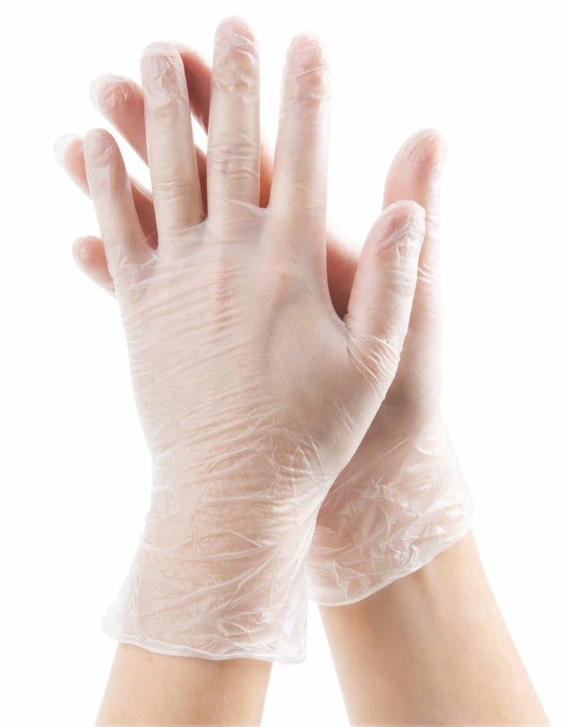 TouchFlex Disposable Vinyl Exam Gloves Extra Large Powder Free, Latex Free Medical Grade Protective Gloves for Medical, Cleaning & Food Handling Box of 100 - Image 4