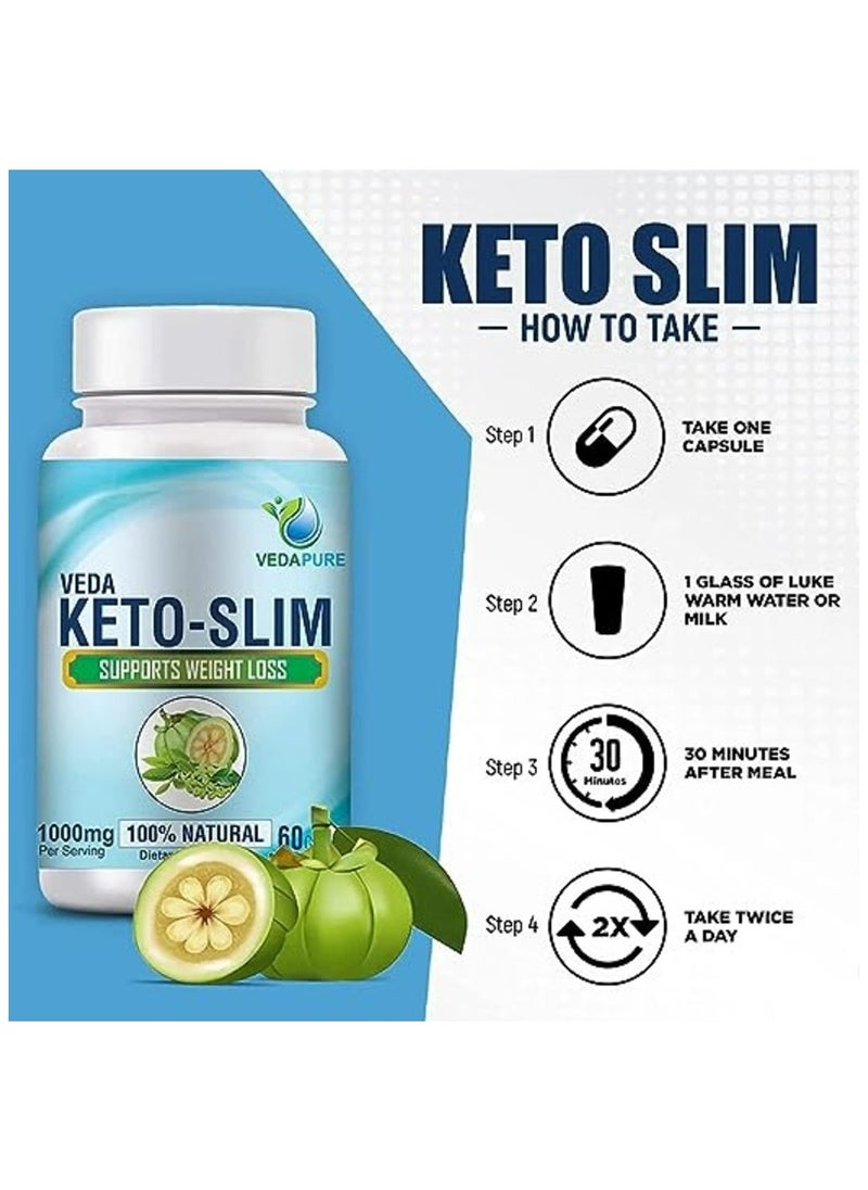 VEDAPURE - Vedapure Keto Slim Supports weight loss 60 Capsules - Image 1