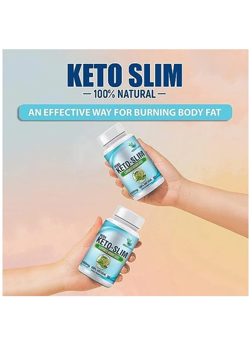 VEDAPURE - Vedapure Keto Slim Supports weight loss 60 Capsules - Image 1