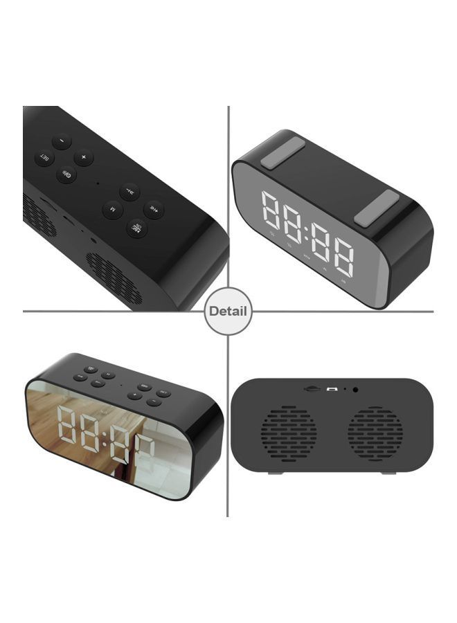 NIBEMINENT BT501 Bluetooth Speaker With LED Display And Alarm Clock Black - Image 4