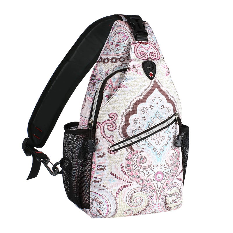 MOSISO Sling Backpack,Travel Hiking Daypack Pattern Rope Crossbody Shoulder Bag, National Style - Image 1