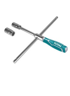 TOTAL Total Rapid Cross Wrench - 16" Heavy-Duty Tool with 4 Sockets (17mm, 19mm, 21mm, 23mm) for Enhanced Leverage and Torque - Includes Durable Leather Bag  - Image 2