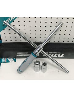 TOTAL Total Rapid Cross Wrench - 16" Heavy-Duty Tool with 4 Sockets (17mm, 19mm, 21mm, 23mm) for Enhanced Leverage and Torque - Includes Durable Leather Bag  - Image 3