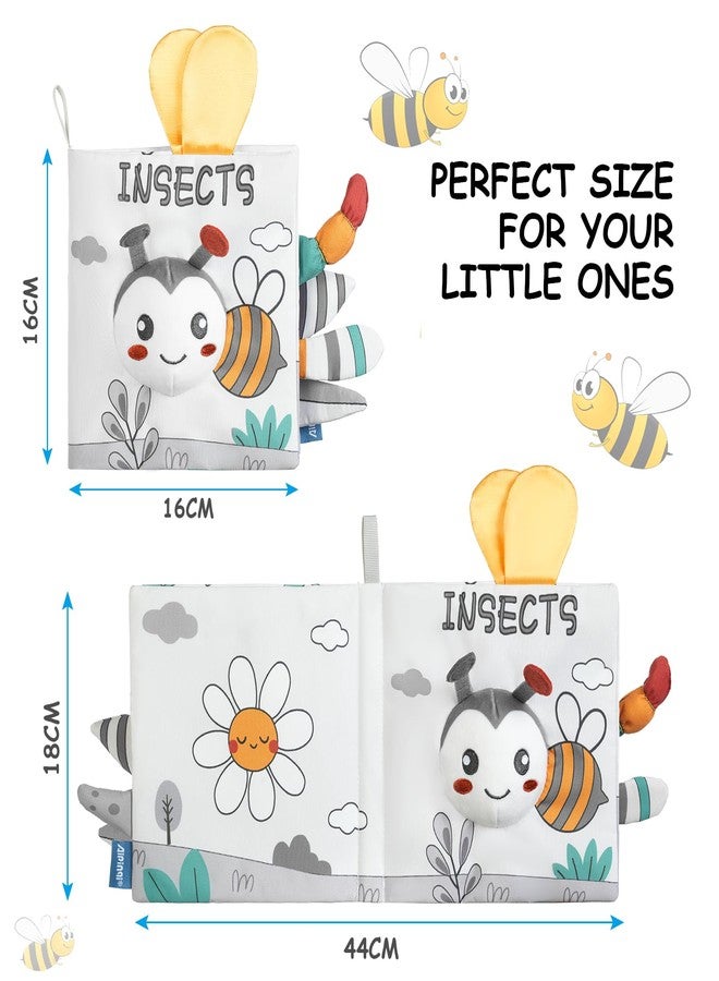 HOTUT Soft Baby Book Toy - Newborn Crinkle Touch and Feel for 0-6 Months, 3D Toddler & Kids Toy, Gift for Boys & Girls (Bee) - Image 2