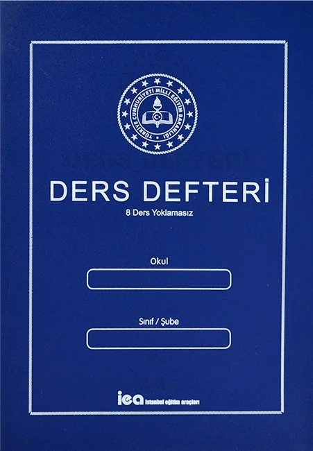 Temel 8-Lesson Notebook Without Attendance with Navy Blue Plastic Cover
