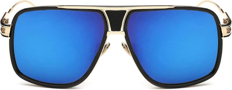 GOBIGER Aviator Sunglasses for Men 100% UV Protection Goggle Alloy Frame with Case - Image 2