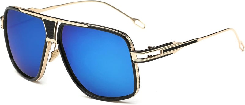 GOBIGER Aviator Sunglasses for Men 100% UV Protection Goggle Alloy Frame with Case - Image 1