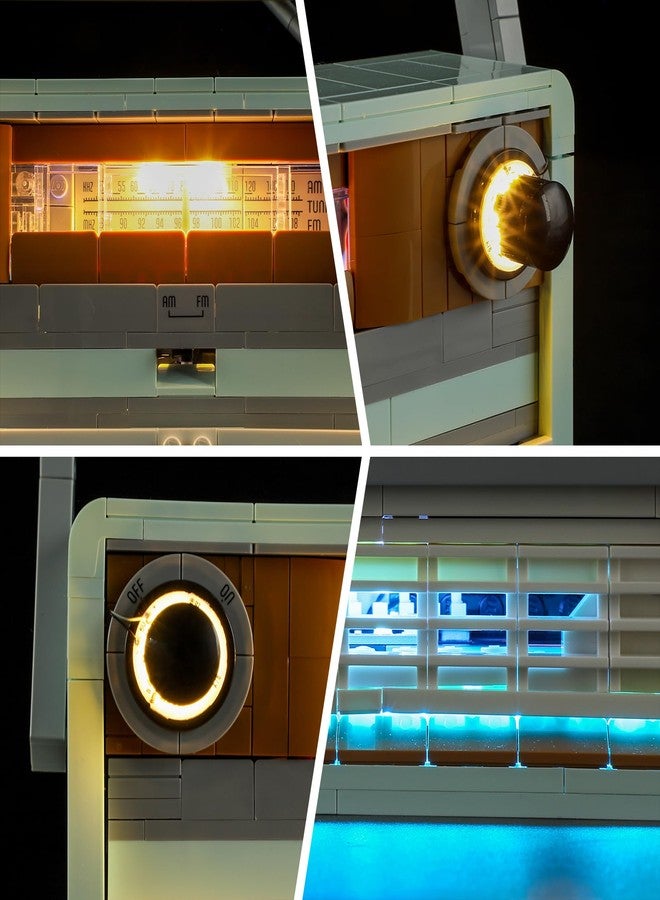 BRIKSMAX طقم إضاءة BRIKSMAX لليغو-10334 راديو Retro - متوافق مع مجموعة بناء أيقونات ليغو - لا يتضمن مجموعة ليغو - Image 3