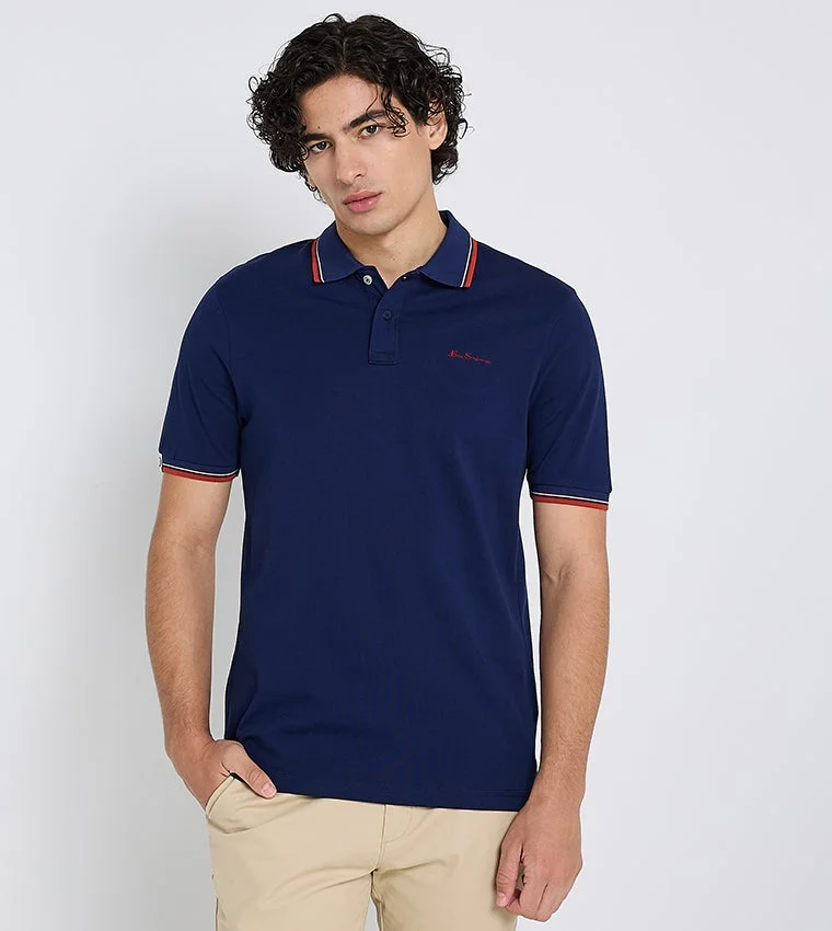 Ben Sherman Men's Short Sleeve Solid Polo Tees