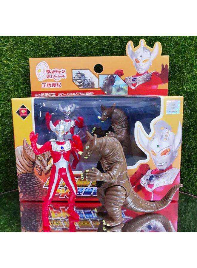 Mini Ultraman Monster Beating Suit Soft Glue Can't Fall Bad Children's Little Boy Pocket Toy First Generation Gomora-Color:UT6626C First Generation PK Leder King - Image 2