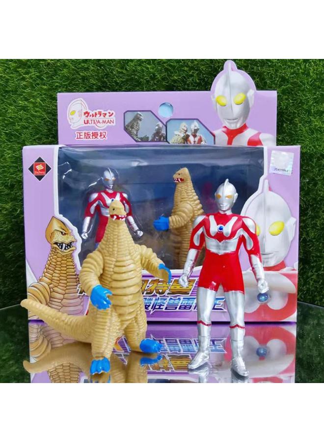 Mini Ultraman Monster Beating Suit Soft Glue Can't Fall Bad Children's Little Boy Pocket Toy First Generation Gomora-Color:UT6626C First Generation PK Leder King - Image 1