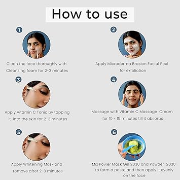 O3 Bridal Facial Kit Vitamin C for Glowing Skin and Radiant Complexion Suitable for All Skin Types 136g Single Use KIT172 - Image 4