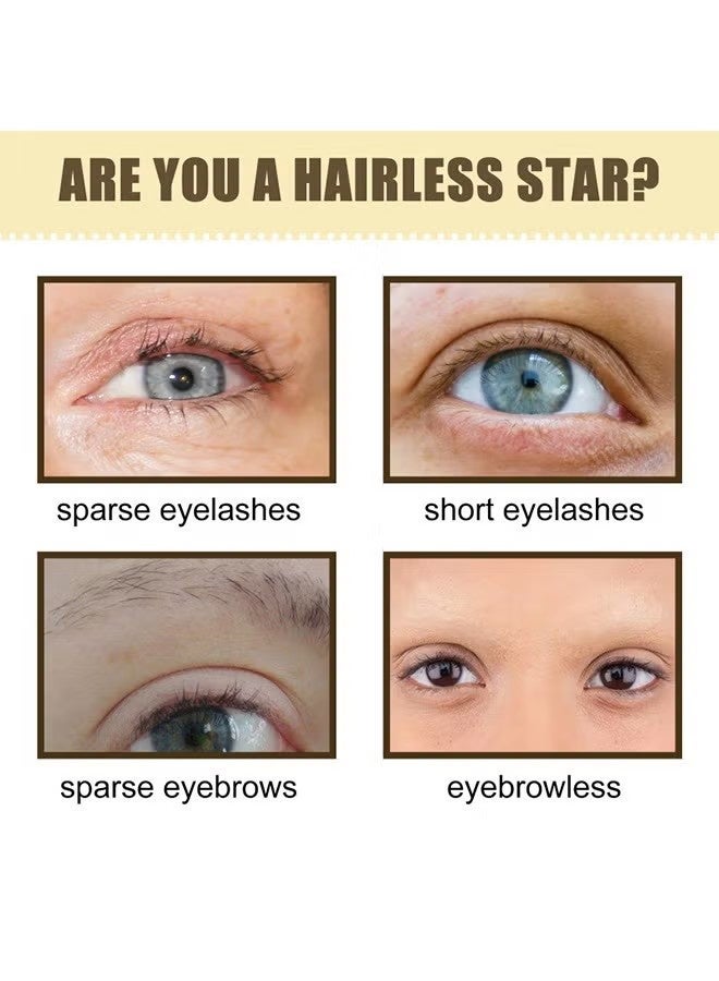 EELHOE Lash & Brow Intense Regeneration Serum，Eyelashes Enhancer Liquid, Organic Castor Oil with Brush, Advanced Formula for Longer Fuller Thicker Eyelashes and Eyebrows, Perfect for Natural Growth Boost, 20ML - Image 4