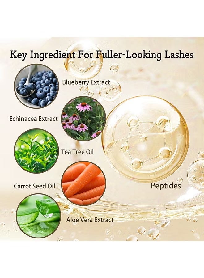 EELHOE Lash & Brow Intense Regeneration Serum，Eyelashes Enhancer Liquid, Organic Castor Oil with Brush, Advanced Formula for Longer Fuller Thicker Eyelashes and Eyebrows, Perfect for Natural Growth Boost, 20ML - Image 2