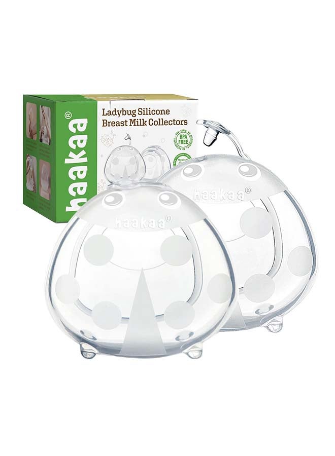 haakaa Pack Of 2 Ladybug Breast Milk Collector With Storage Bag, 2 X 75 ML - Image 1
