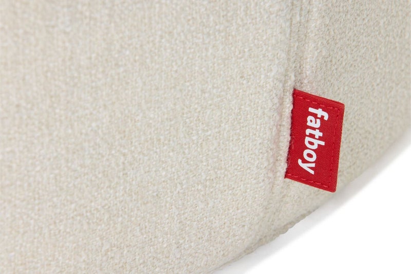 Fatboy Pfffh Boucle Recycled Round Ottoman | Multifunctional | Super strong core | Stylish, versatile design for any room | Indoor pouf for seating, footrest, or side table | 90x90x40 cm - Creme - Image 4