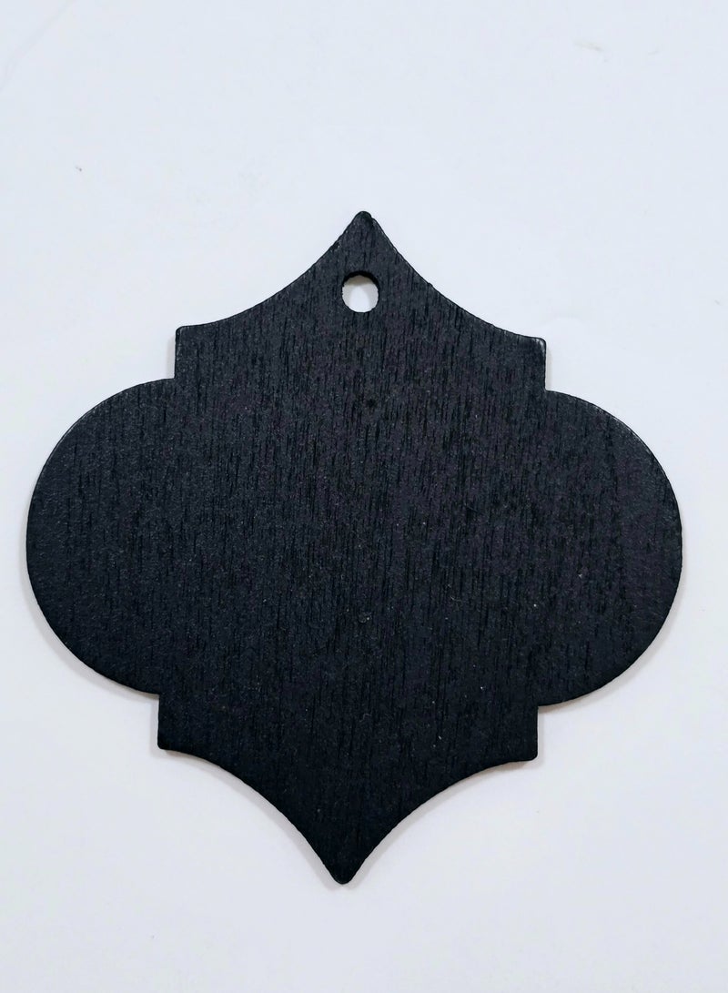Al Zaabiah Eid Mubarak Black Woody Card & Burlaps Drawstring - Image 2