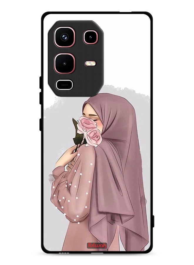 Tolwak غطاء حماية Infinix Note 50s مع فن الفتاة حاملة الورود - Image 1