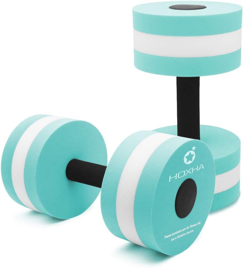 HOXHA Aquatic Exercise Dumbell Set of 2 - Water Aerobic Exercise Foam Dumbbells Pool Resistance Fitness Equipment for Weight Loss - Image 1