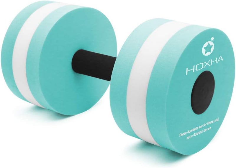 HOXHA Aquatic Exercise Dumbell Set of 2 - Water Aerobic Exercise Foam Dumbbells Pool Resistance Fitness Equipment for Weight Loss - Image 2